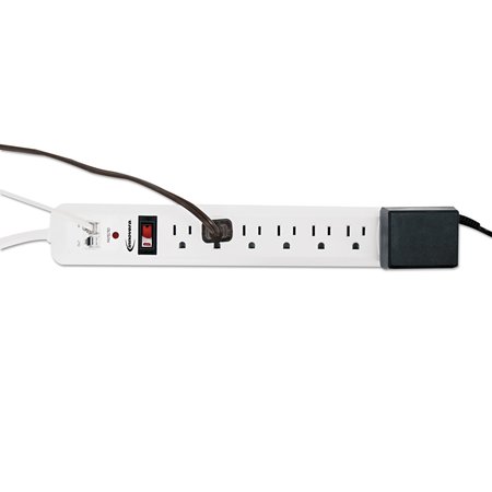 Innovera Surge Protector, 7 Outlets, 4 ft. Cord, 1080 Joules, White IVR71654